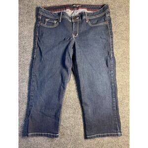 Fade To Blue Premium Jeans Women's 16W Blue Denim Crop Stretch Boho Straight Leg